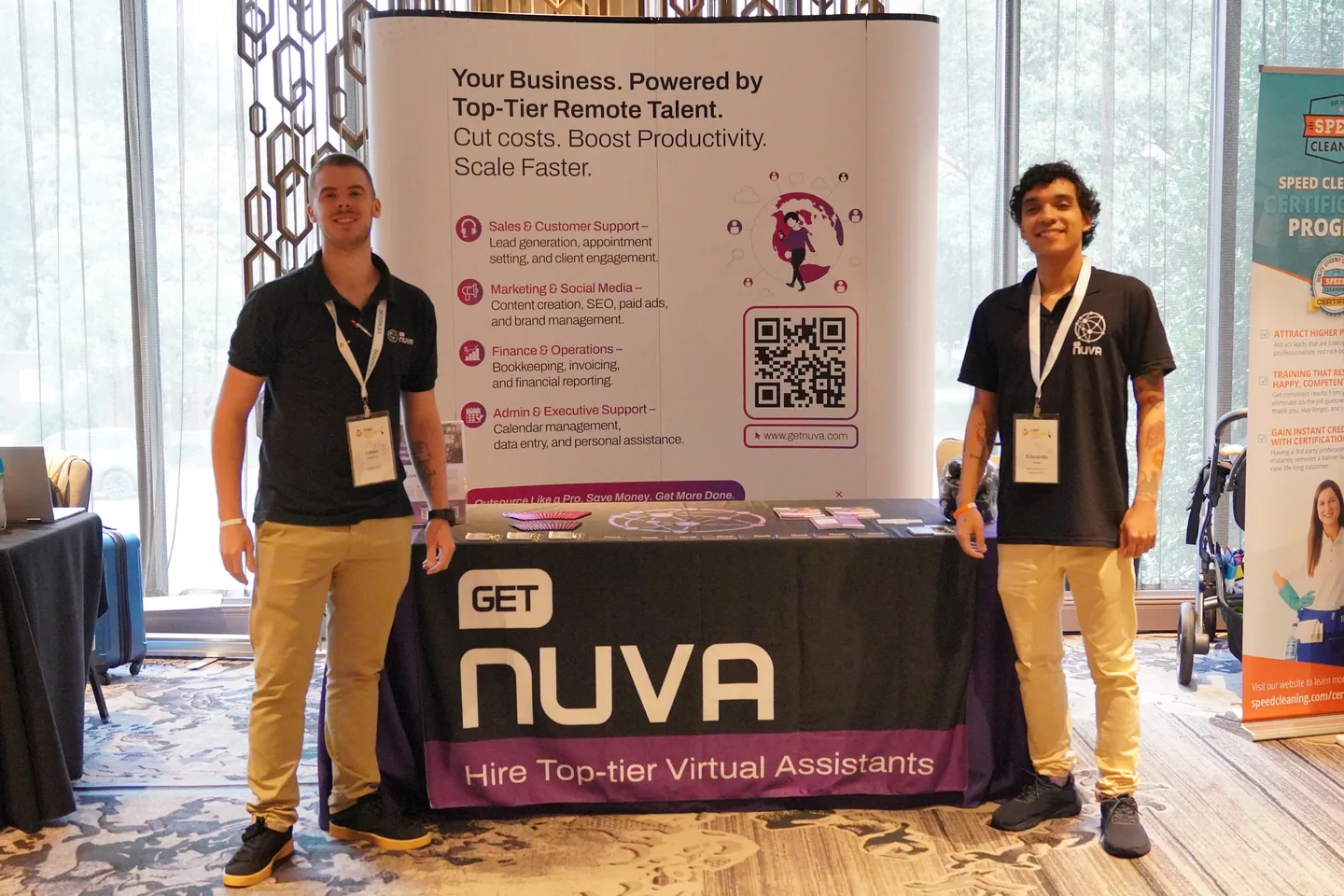 The GetNuva booth at a CBF event