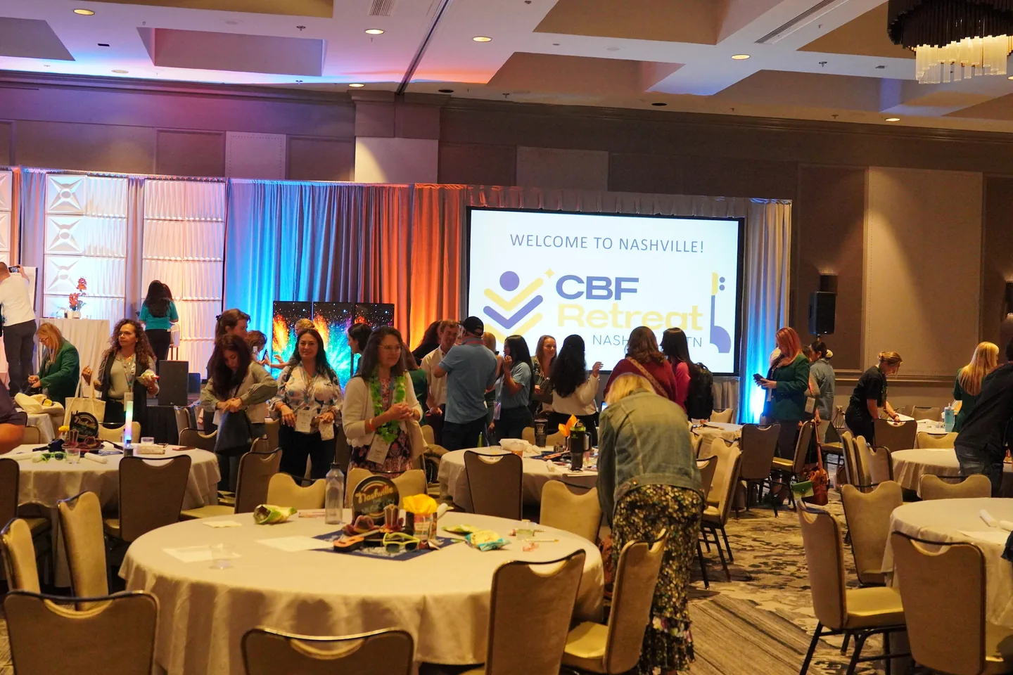 CBF Live attendees celebrating in front of the main stage